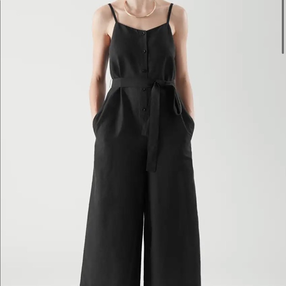 COS linen belted jumpsuit - Picture 2 of 4